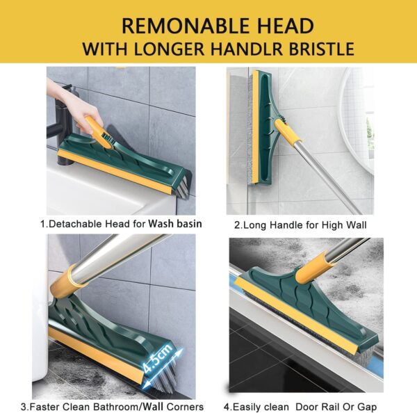 2-in-1 Bathroom Cleaning Brush With Wiper - Image 2